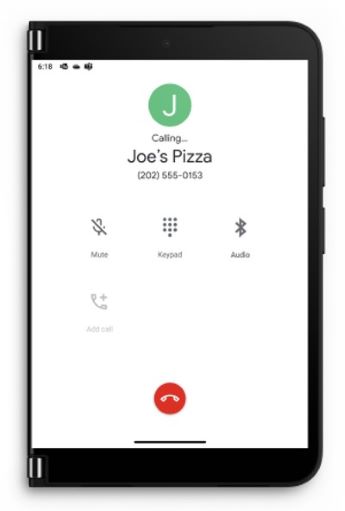 Duo folded back into single-screen mode